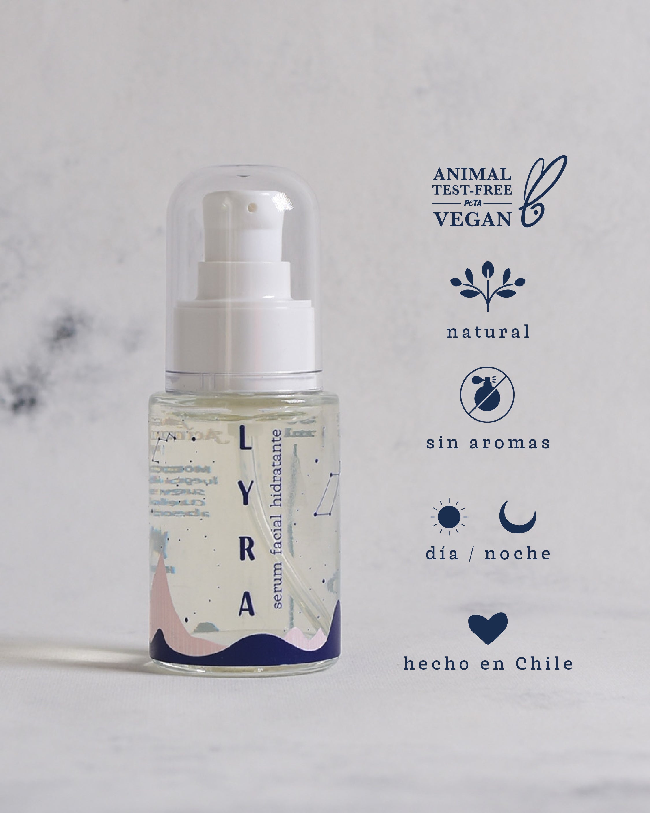 Sérum Facial Hidratante de Ácido Hialurónico Vegetal - LYRA