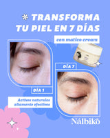 Resultados en la piel de la crema de matico calmante y regeneradora de Nálbiko