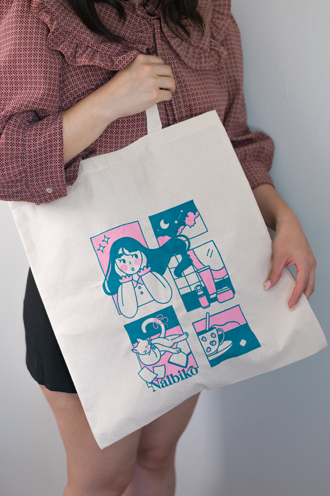 Totebag Nálbiko ilustrada