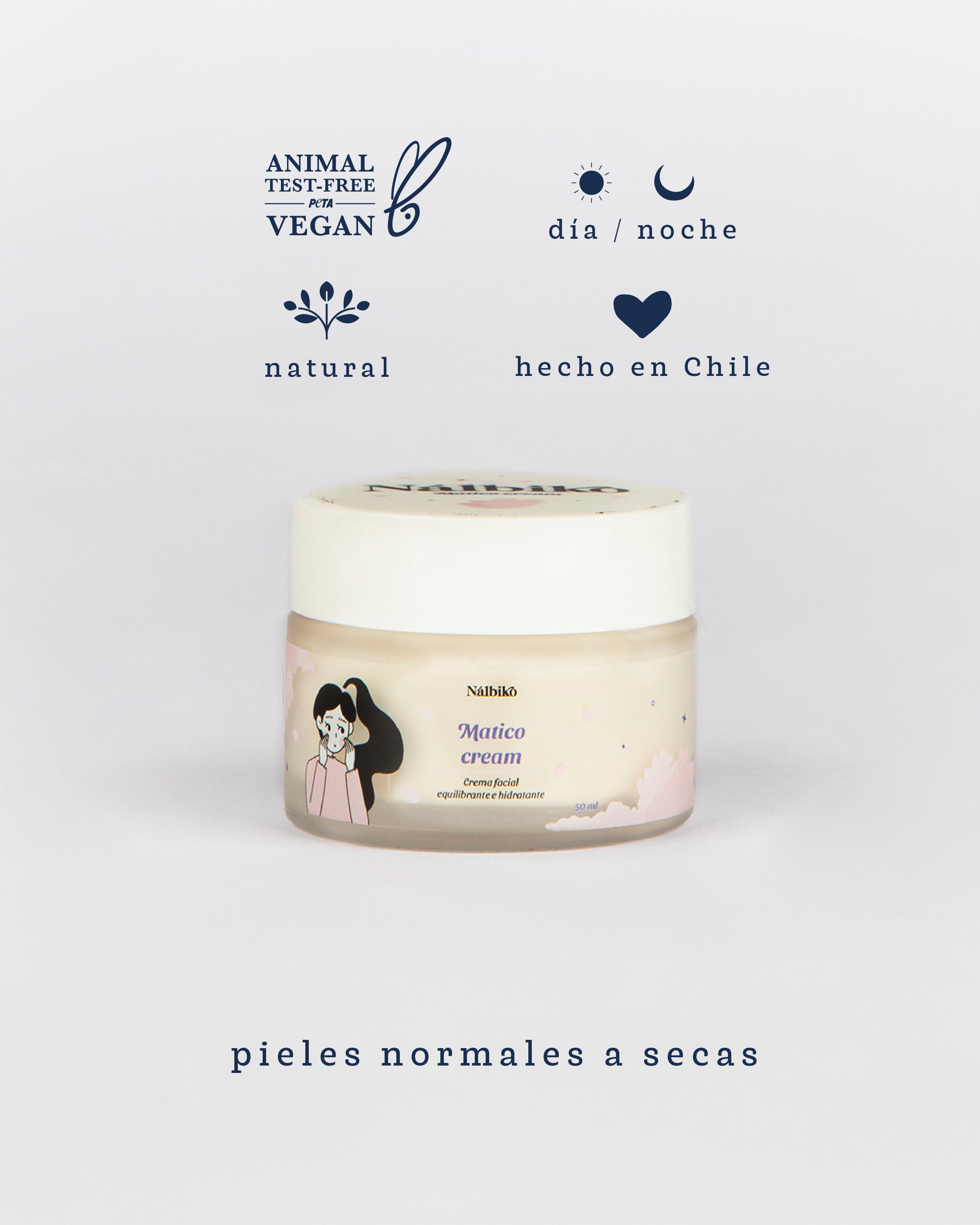 Crema de matico natural de Nálbiko Chile, calmante y regeneradora.