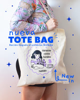 Totebag Nálbiko con la frase: mereces cosas bonitas